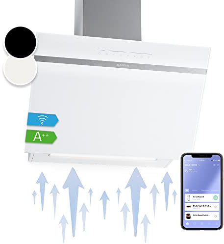 Klarstein Cappa Aspirante 60 cm, Cappa Cucina 60 cm con Aspirazione Smart e Filtro Anti Grasso Lavabile, Flusso d'Aria 514m³/h, LED RGB, IoT/Wi-Fi, Cappa Incasso Filtrante per Cucina Classe A++