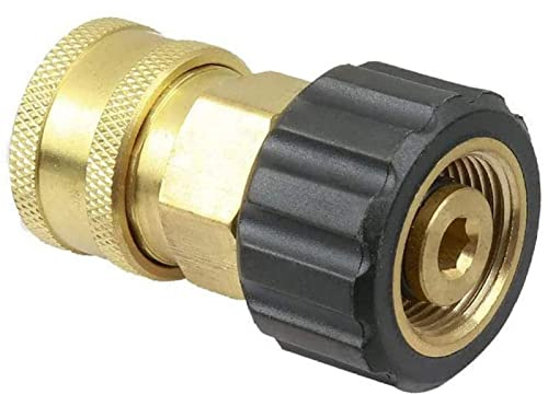 HEIBTENY M22 Schnellverschluss-Anschluss auf 1/4 Zoll Schnellverbinder, Hochdruckreiniger-Adapter-Set, langlebiges Messing, Schnellspanner