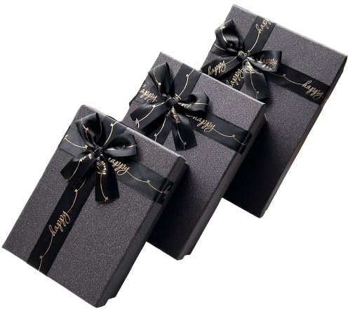 Geschenkkiste, Geschenkbox Mit Deckel, Gift Box, Geschenkbox Schwarz, Geschenkboxen, Hochzeit & Weihnachten(Schwarz)