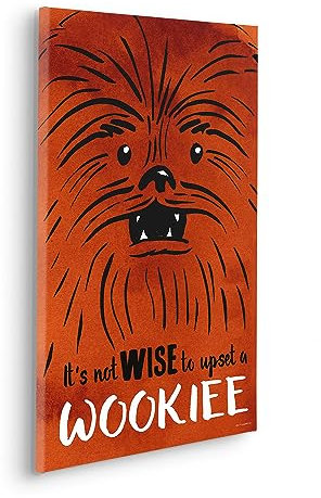 Komar Komar Tableau sur châssis – La Guerre des Étoiles Don't Upset Wookiee – Dimensions : 40 x 60 cm – Image murale pour chambre d'enfant