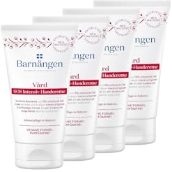 Barnängen Handcreme SOS Vard, 4 x 75 ml, Cold Cream und Panthenol regenerieren die Haut, für sehr trockene und rissige Hände, mit angenehmen Duft, Veragen Formel, Dermatologisch getestet