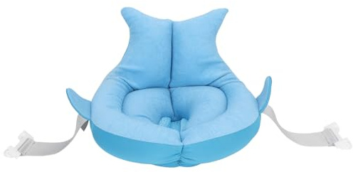 Baby Badewannensitz,Baby-Badewannenkissen,Weich,Sicher,Atmungsaktiv,Schwimmende Badematte für Neugeborene,Babysitz,Sitzhilfe im Wal-Design,Jetzt Farbe wählen für Neugeborene (BLUE)