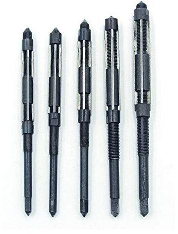 QUNINE 5 Teile/Satz Einstellbare Reibahle Hand Reibahlen Set Schnellarbeitsstahl HSS 6mm-9,25mm Verwendung für Metall (Größe: 6mm-9,25mm) (6mm)