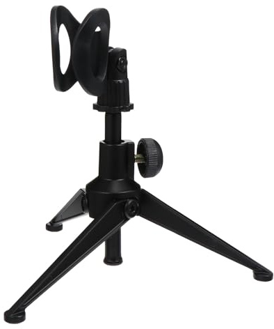 Supvox Mikrofonstativ Metall Universelles Mikrofonhalter Stativ Mit Stabiler Legierung Schwarz Geeignet Für Besprechungen Und Reden