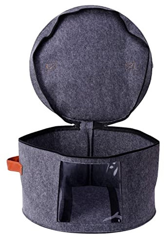 FASSME Runde Hutschachteln mit Deckel - Faltbare runde Reise-Hutschachteln - Staubdichte Hutschachtel-Organizer - Dekorativer Schrank-Organizer für Damen und Herren, kann Verschiedene Arten von Hüten