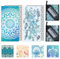 Microfibre Beach Towels for Adults - 2 Pack 180x100cm Lightweight Beach Towel Extra Large, Sand Free & Quick Dry Beach Towel Extra Large for Travel, Swim, Sports(Flower and Turtle)