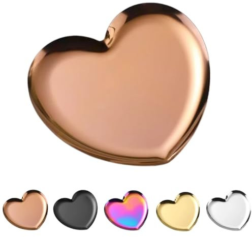 TOPYOKK Stainless Steel Spoon Rest for Stove Top, Cute Spoon Rest for Kitchen Counter, Cooking Spoon Holder for Kitchen Counter (Heart, Rose Gold)