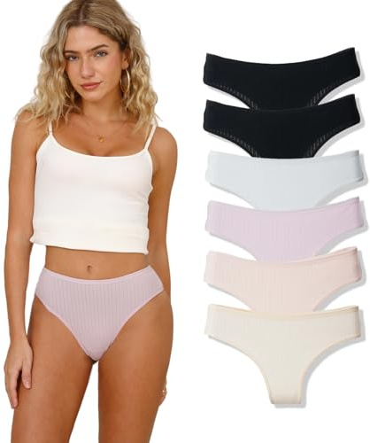 Hialegion Femme Strings et Tangas Culotte Sexy Coton Sport Femme Couleur Pure Slip Pack XL