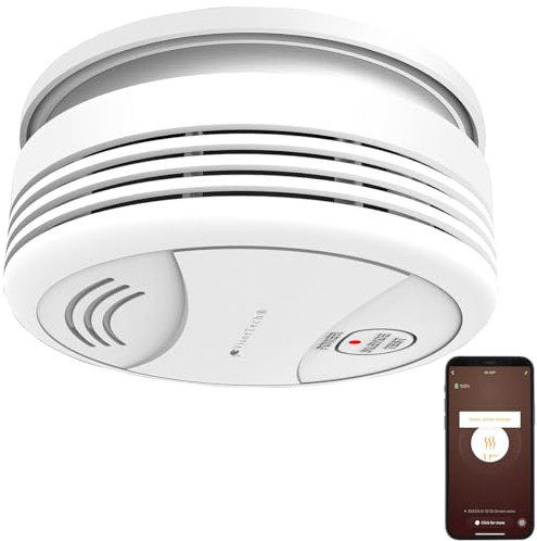 VisorTech Rauchmelder: WLAN-Rauchwarnmelder mit weltweiter App-Benachrichtigung, 85 dB (Rauchmelder Alexa, Sprachsteuerung, Tablet Halterung)