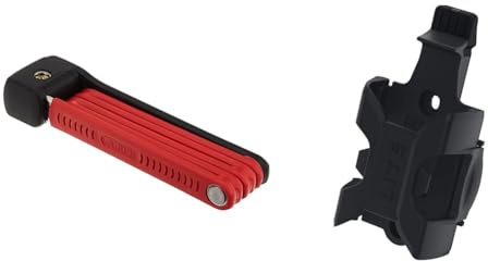 ABUS Faltschloss Bordo Lite 6055K SH mit Halterung & Fahrradschloss Halterung SH 6055K Bordo Lite - Schlosshalterung zum Transport des Faltschlosses, Schwarz