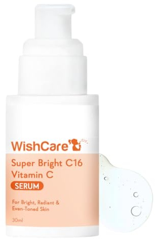 WishCare Super Bright C16 Vitamin C Serum for Oily Skin, Dry & Combination Skin -10% Vitamin C, 4% Niacinamide,1% Kojic Acid, 0.5% Ferulic Acid, Licorice & 4-n-BR- Serum For Pigmentation & Dark Spots