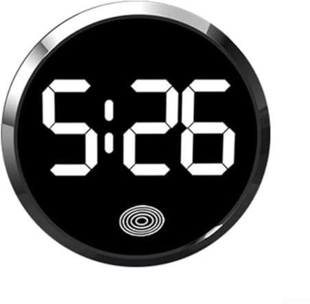 Horloge numérique électronique LED montée sur voiture, horloge numérique automobile (argent)