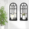 MEIYIFAN Candle Sconces Metal Wall Decor Set of 2, Wall Candle Holder,Modern Bathroom Wall Art,Aesthetics Hanging Decorative Wall Art for Living Room Bedroom Bathroom(16.5 x 7 in)