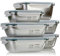 PracticDomus Juego de Recipientes Cuitisan en Acero Inoxidable Cromosteel Aptos Microondas, Horno y Nevera (6X Simple)