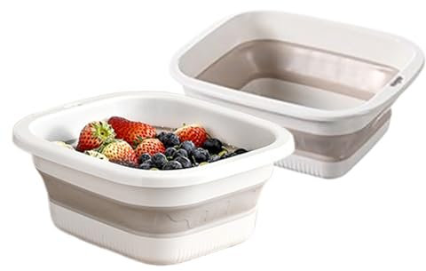 Setaccio Da Cucina Per Il Cibo | Ciotola Di Setaccio Pieghevole E Filtro Da Cucina | Cesto Di Sgocciolamento A Doppio Guardiano Della Ciotola Di Frutta | Accessori Per Test E Pulizia Di Tagliatelle