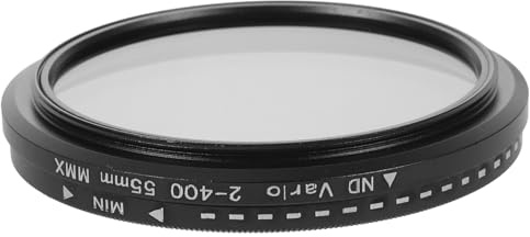 LABRIMP 55mm Variabler Nd Filter Aluminiumlegierung Verstellbare Neutraldichtekameraobjektivlinse Dünn für Fotografie