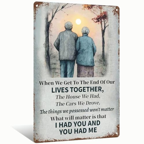 Metal Tin Sign Vintage Tin For My Wife Husband Gift Valentine's Day Sign for Wall Decor Home Restaurant Bar Cafe Garage Water-proof Dust-proof 8x12 Inch (25153)