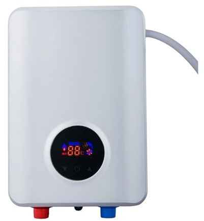 LNHHG Calentador de Agua sin Tanque eléctrico, Calentador De Agua Eléctrico Mini Calentador De Agua Instantáneo Caliente Eléctrico Sin Tanque