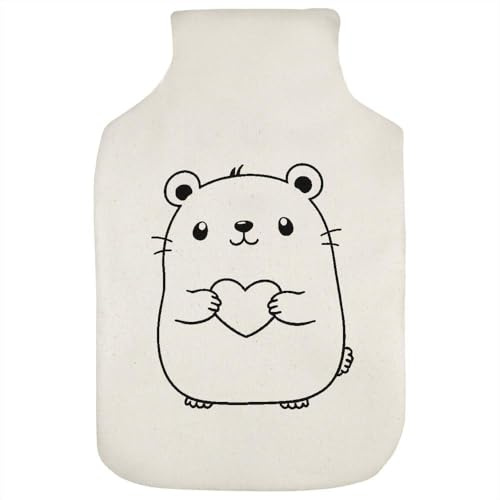 Azeeda 'Kawaii Hamster hält Herz' Wärmflaschenbezug (HW00038859)