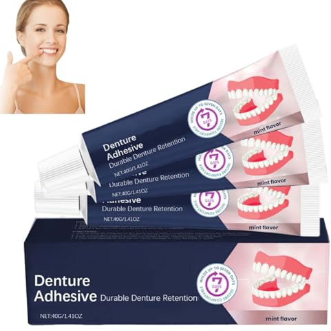 Haftcreme Extra-Super-Stark FüR Die Dritten, Prothesenkleber Zahnprothesen-Haftmittel, Zahnprothesen Kleber, Thermoplastischer Zahnprothesenkleber, Thermoplastic Denture Adhesive, Lang Haltender