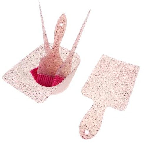 BIUDECO Ensemble De Couleur De Cheveux Bols De Mélange De Couleur De Cheveux Accessoires De Teinture Trousse De Coiffure Outils De Kit De Teinture Rose