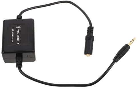 UTHCLO Filtro Audio Auto Aux Antirumore Alimentazione Soppressore Disturbi Acustici Isolatore Rumore per Impianti Stereo Auto Fruscii e per