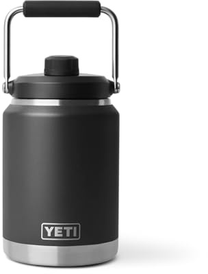 YETI Rambler Jug, Vacuum Insulated Stainless Steel Jug with Leakproof Magcap, Black, 1.8 L
