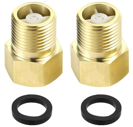 HASLED 2 Stück Rückschlagventil 1/2 Zoll Messing, Rückschlagventil Wasser mit 2 Dichtungen, Rückflussverhinderer für Gartenpumpe, Toilette, Waschmaschine, Brunnen und Wassersysteme