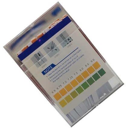 ALCXAZS Confezione da 100 carta tornasole Cosmetici ad precisione Terreno Piscina Forniture di fabbrica Strisce reattive per urina Indicatore di pH