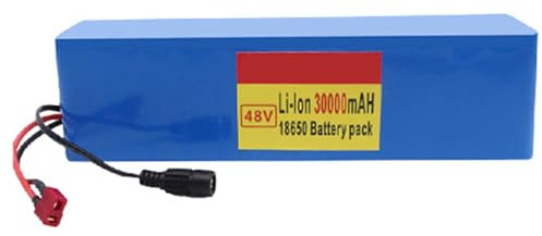 48V Batería para Bicicleta Eléctrica 30AH Baterías De Impermeables 13S3P Baterías De Litio De Repuesto para Patinetes Eléctricos con Cargador XT60