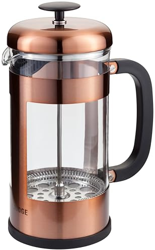 Judge Glass Cafetiere, 8 Cup Coffee Maker (1L), Removable Base, Scratch-Resistant, Dishwasher Safe, Suitable for Filter Coffee and Loose Tea