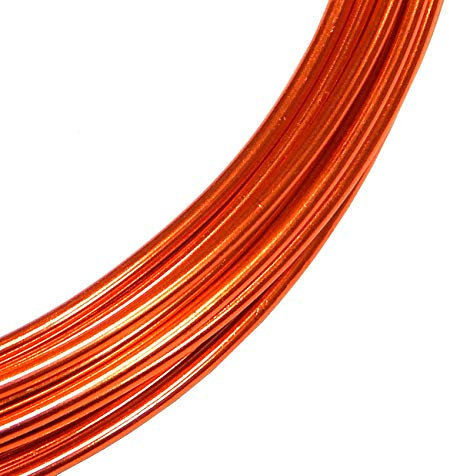 Perlin 20m ALUMINIUMDRAHT 1,5mm GOLD KUPFER SCHMUCKDRAHT BASTELN BIEGEDRAHT Aludraht METERWARE BASTELDRAHT PERLENDRAHT DEKODRAHT LACKDRAHT C109 x4