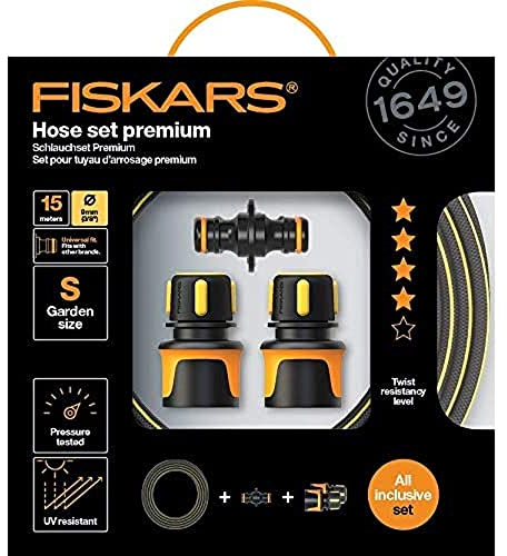 Kit manguera de riego 15m 9mm - 2 empalmes + 1 conector