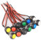 GTIWUNG 12 Piezas Interruptor de Botón Momentáneo con linea, 12mm a Prueba de Agua Lockless Botón Pulsador ON/OFF, Mini Interruptores, 6 Colores, Negro/Blanco/Rojo/Verde/Amarillo/Azul