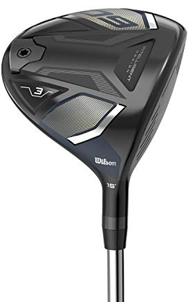 Wilson Staff Golfschläger, D9 Fairway-Holz 3, 13,5° Loft, S-Flex, Für Rechtshänder, Schwarz/Blau, WGW470040S