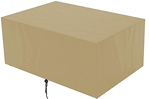 DKLE 115x115x70cm Housse De Protection Imperméable pour Meubles De Jardin, Housse De Table Exterieur Rectangulaire, Housse Salon De Jardin Carré, Bâche De Protection pour Mobilier