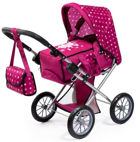 Bayer Design 13667AA City Star Puppenwagen, Bordeaux, ‎72.5 x 37 x 65 cm