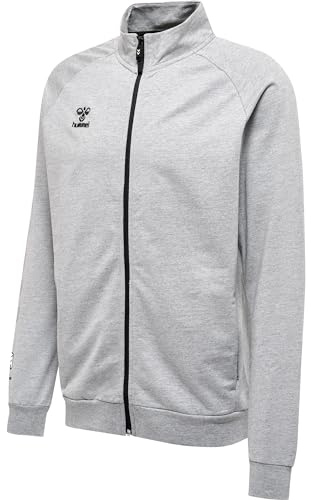 hummel Herren Hmlmove Grid Cot. Zip jacket, GREY MELANGE, XL EU