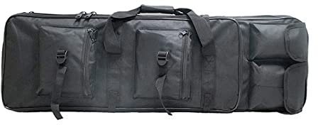 Lang waffentasche Doppel Langgewehrtasche Taktische Futteral Langwaffen Gewehrtasche Rifle Bag Mit Weich Gepolstertem Schutzfür Langwaffen Luftgewehr Gewehr Jagd,Schwarz,100cm