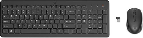 HP 330 Wireless Keyboard and Mouse Combo | 2.4 GHz Wireless Connection with USB Dongle | 12 Function Keys | Ergonomically Designed | 1600 DPI | LED Indicators | Numpad | Black