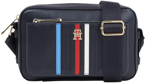 Tommy Hilfiger Damen Crossbody Bag Tasche Iconic Camera Bag aus Kunstleder, Blau (Space Blue), Einheitsgröße