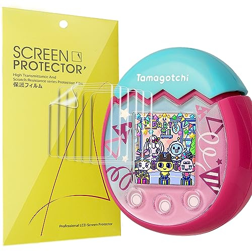 Blueshaweu Compatible con Tamagotchi Pix Virtual Pet Machine Protector de pantalla, [Paquete de 6] Película transparente de TPU de cobertura completa compatible con Tamagotchi Pix (paquete de 6)