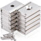 FPMYB 10 Piezas Imanes Neodimio Potentes 10kg Fuerza 20 X 13.5 x 5 mm, Imanes de Neodimio con Tornillos, Imanes Neodimio para Refrigerador, Pizarra Magnetica, Fotos, Baños, Mapa