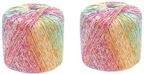Häkelgarn, Strickgarn, Baumwollknäuel for Häkeln, langstapelige Baumwolle, doppelt geflochtener Faden, verwendet for DIY-Häkelarbeiten, Puppen, Kleider, Tücher (Farbe: 44) (Color : 43)