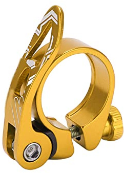 Schnellspanner-Fahrrad-Sattelstützenklemme aus Aluminiumlegierung, 31,8 Mm, Rot, Blau, Schwarz, Gold, für Fahrrad-Sattelstützen von 30,2 Mm Bis 32,1 Mm (GOLD)