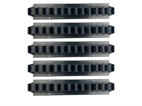 JA Horse JA6013 Gertenhalter für den Stall Wandhalterung für Reitgerten und Peitschen Robuste Aufbewahrung für Sattelkammer Organizer für Reitzubehör (Basic schwarz Set 5 stück)