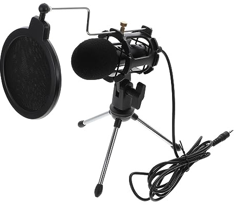 DOITOOL Microfono per Podcast da Gioco - Microfono a Condensatore da 3 5 Mm per Pc Laptop Registrazione in Streaming Live con Funzione di Riduzione del Rumore