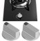 Nikou 2 Stück Herdknopf, 6 mm Universal Drehknopf Set, Zinklegierung Metallschaltersteuerung für Zuhause, Küche, Gasherd, Knöpfe, Herd, Backofen, Kochfeld