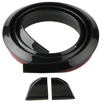 CiCixixi Auto Heckspoiler aus Wasserfestem Gummi, 1.5m Universal 3D Körper Kofferraumspoiler, Autodach Spoiler Lippe Streifen, Spoiler Aufkleber für Viele Fahrzeuge