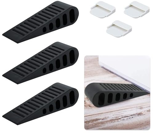 Sqxaldm 3 Stück Türstopper Gummi Keile Türhalter Fensterstopper Türstopper Boden Türkeil Door Stopper Türkeile Rutschfest Tür puffer ohne Bohren Tür Stopper Wandschutz Door Stopper für alle Böden